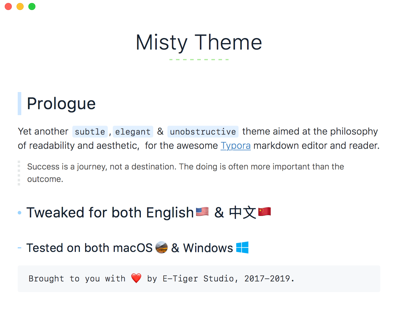 Misty Theme